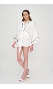 Kimono-Style Mini Silk Top