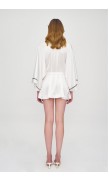 Kimono-Style Mini Silk Top