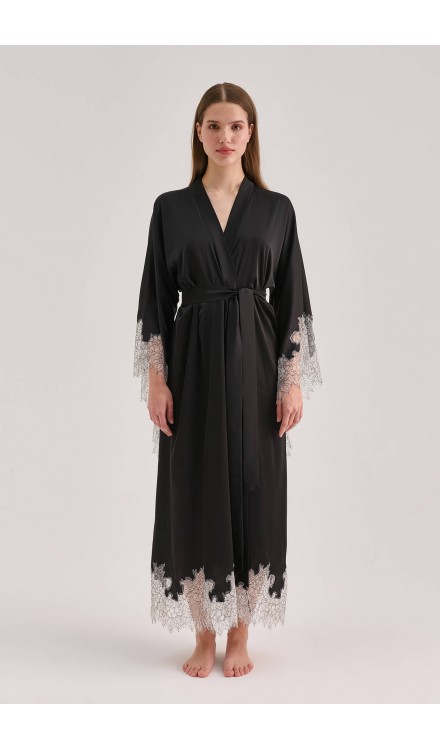 Lace Detailed Maxi Robe