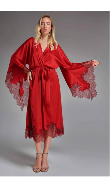 Lace Detailed Maxi Robe 