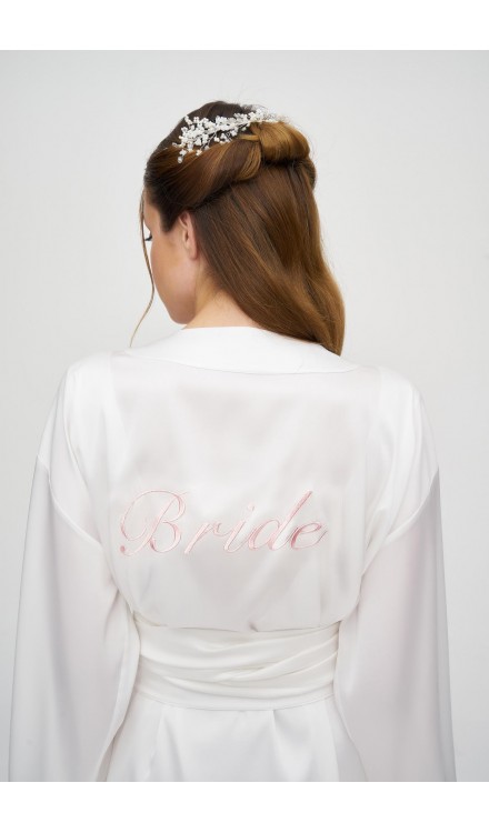 Custom Embroidered Mini Lace Robe