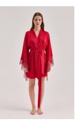 Lace Detailed Mini Robe