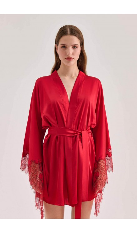 Lace Detailed Mini Robe Lace Detailed Mini Robe