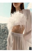 Ostrich Feather Bustier