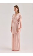 High Waist Loose-Fit Silk Pants