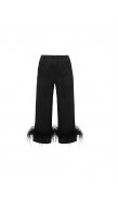 Ostrich Feather Silk Pants