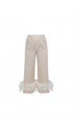Ostrich Feather Silk Pants 