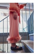 Ostrich Feather Silk Pants 