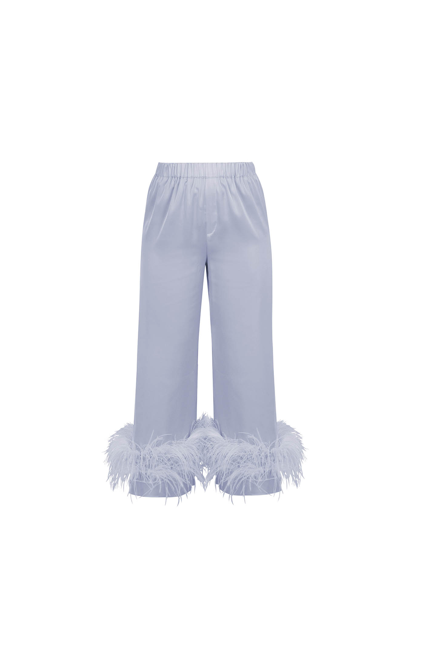Ostrich Feather Silk Pants 