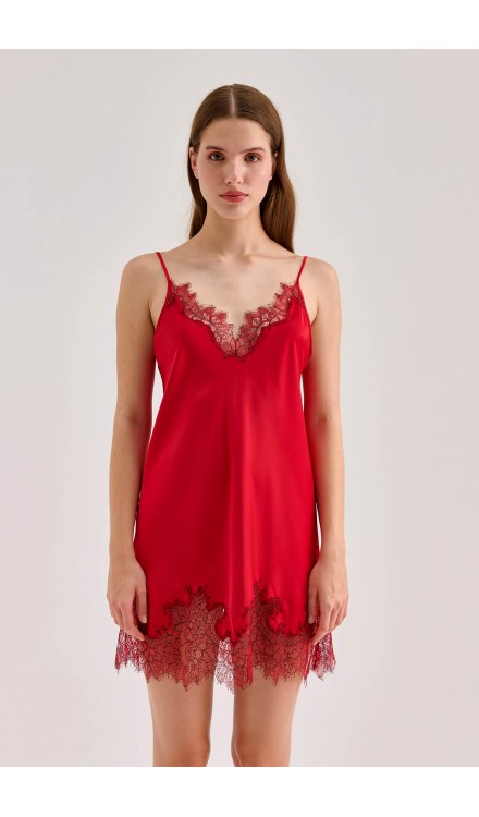 Lace Detailed Mini Cami Dress 