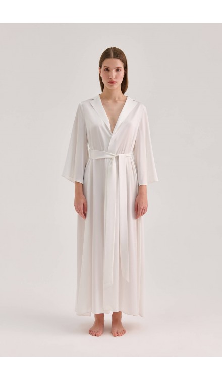 Maxi Silk Collar Robe
