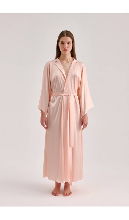 Maxi Silk Collar Robe