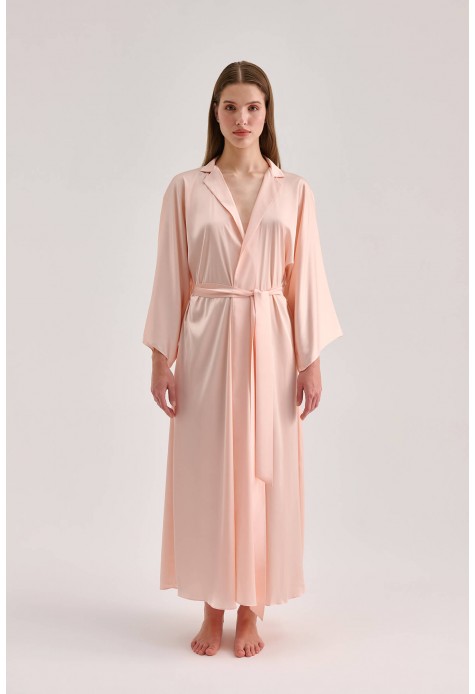 Maxi Silk Collar Robe