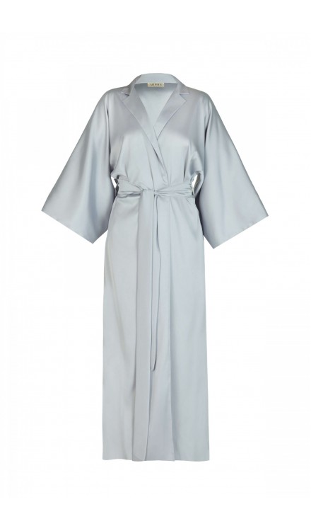 Maxi Silk Collar Robe