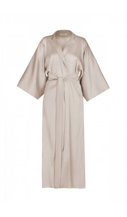 Maxi Silk Collar Robe