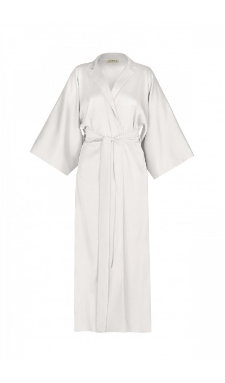 Maxi Silk Collar Robe