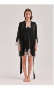 Lace Detailed Straight Neck Mini Dress