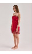Lace Detailed Straight Neck Mini Dress