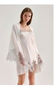 Lace Detailed Straight Neck Mini Dress