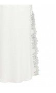 Lace Detailed Straight Neck Midi Dress with Slit