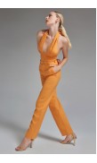Linen Draped Crop Top