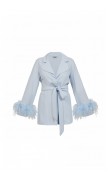 Ostrich Feather Kimono Top