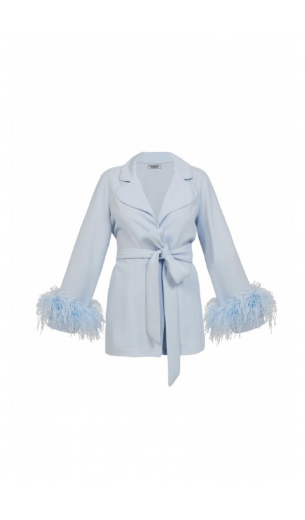 Ostrich Feather Kimono Top