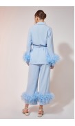 Ostrich Feather Kimono Top