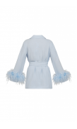 Ostrich Feather Kimono Top