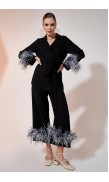 Ostrich Feather Kimono Top