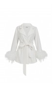 Ostrich Feather Kimono Top