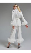 Ostrich Feather Kimono Top