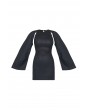 Cut-Out Shoulder Linen Mini Dress