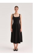 Mid-Length Poplin Dress 