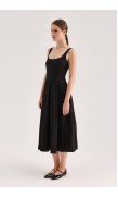 Mid-Length Poplin Dress 