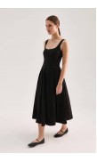 Mid-Length Poplin Dress 