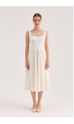 Mid-Length Poplin Dress 