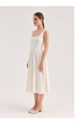 Mid-Length Poplin Dress 
