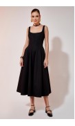 Mid-Length Poplin Dress 