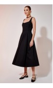 Mid-Length Poplin Dress 