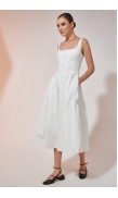 Mid-Length Poplin Dress 