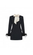 Single-Breasted Fitted Mini Blazer Dress 