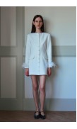 Single-Breasted Fitted Mini Blazer Dress 