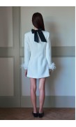 Single-Breasted Fitted Mini Blazer Dress 