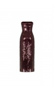 Full Sequined Strapless Midi Dress