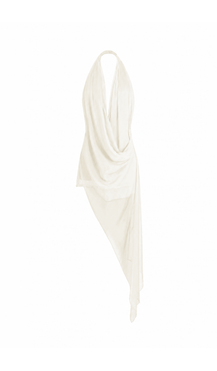 Chiffon Mini Draped Dress