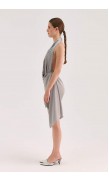 Silk Mini Draped Dress