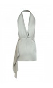 Silk Mini Draped Dress