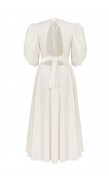 Drawstring Detailed Poplin Mid-Length Dress