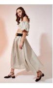 Midi Linen Skirt